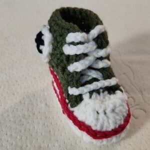 Converse Green and Red Baby Walker Sneakers